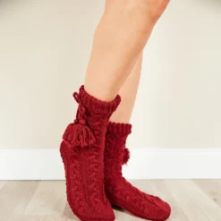 Stopper-Socken bordeaux