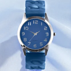 Stretch-Armbanduhr blau