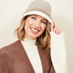 Strickhut beige Amélie di Santi