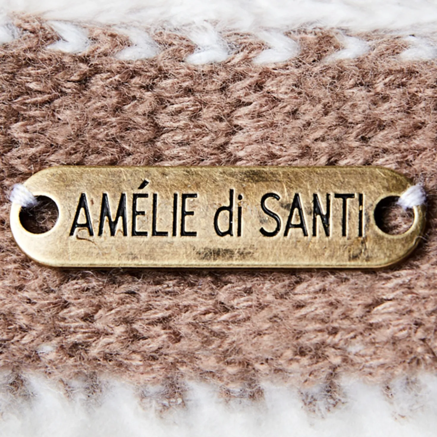 Strickhut beige Amélie di Santi