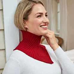 Strickkragen bordeaux