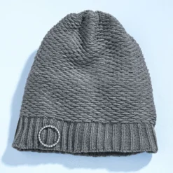 Strickmütze grau