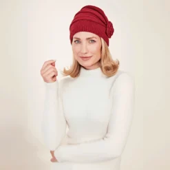 Strickmütze "Mariella" bordeaux