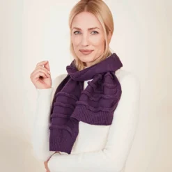 Strickschal “Mariella” aubergine