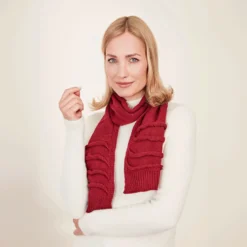 Strickschal “Mariella” bordeaux