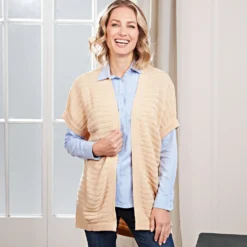 Strickweste beige