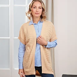 Strickweste beige