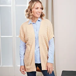 Strickweste beige