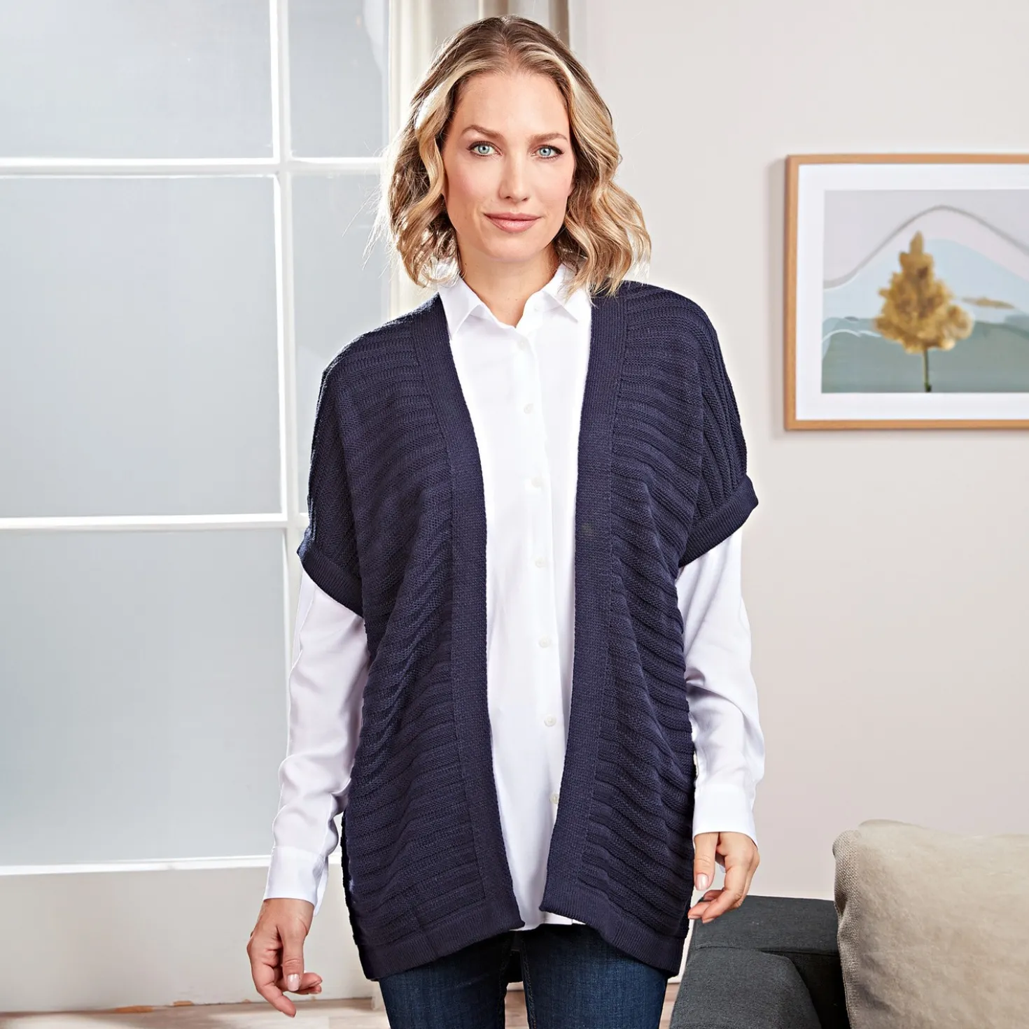Strickweste marine