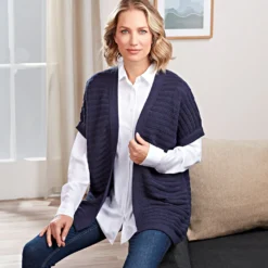 Strickweste marine