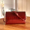 Tasche "Kroko" 2-in-1 RFID-Schutz burgund