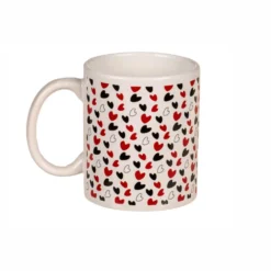 Tasse mit Herzchen & Plüschteddy im Geschenkkarton