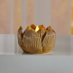 Teelichthalter "Blüte" creme Eldo