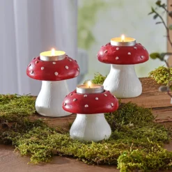 Teelichthalter "Fliegenpilze" 3er-Set Eldo