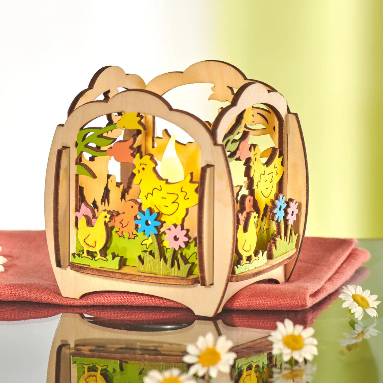 Teelichthalter "Ostern" aus Holz Eldo
