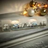 Teelichthalter "Winterdorf" aus Glas
