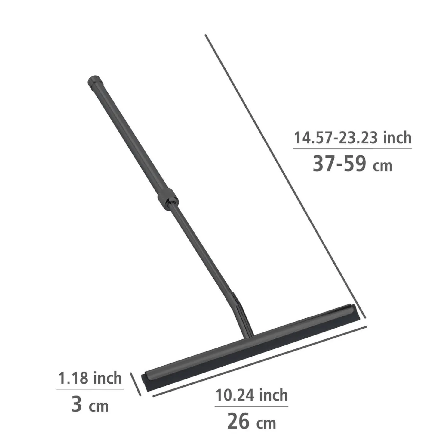 Teleskop Badezimmerwischer Schwarz WENKO