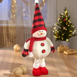 Textilfigur Schneemann höhenverstellbar