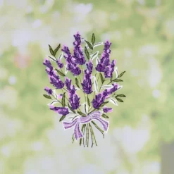 Textilhänger "Lavendel" Plauener Spitze