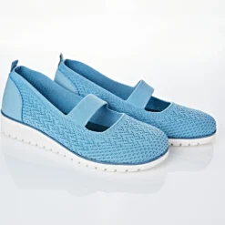 Textil-Slipper "Janine" himmelblau Amélie di Santi