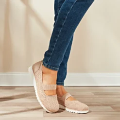 Textil-Slipper "Janine" sand Amélie di Santi