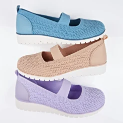 Textil-Slipper "Janine" sand Amélie di Santi