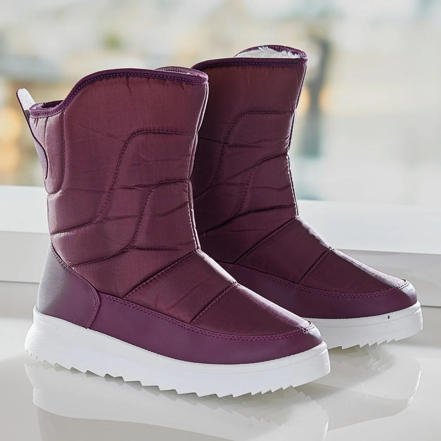 Thermo-Stiefel "Irmi" aubergine