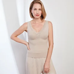 Thermo-Top mit BH Amélie di Santi schwarz + haut 2er-Set