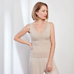 Thermo-Top mit BH Amélie di Santi schwarz + haut 2er-Set