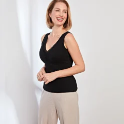 Thermo-Top mit BH Amélie di Santi schwarz + haut 2er-Set