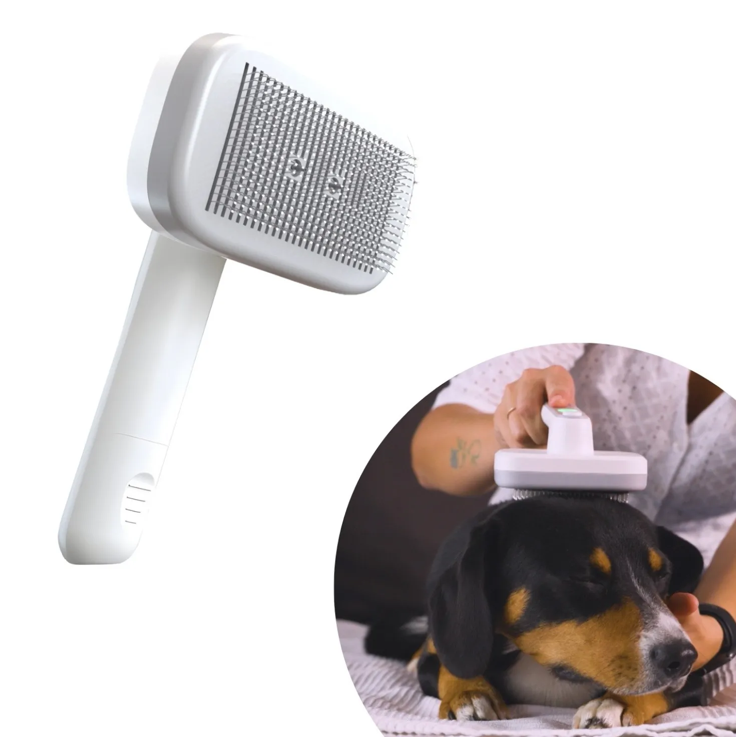Tierhaarbürste mit Ionenfunktion Ion Brush PiddiPet Mediashop