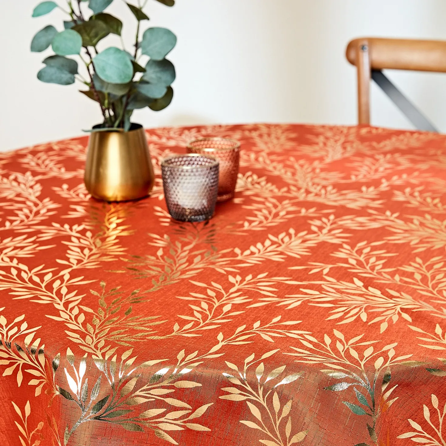 Tischdecke "Blätterranken" Ø 140 cm Eldo