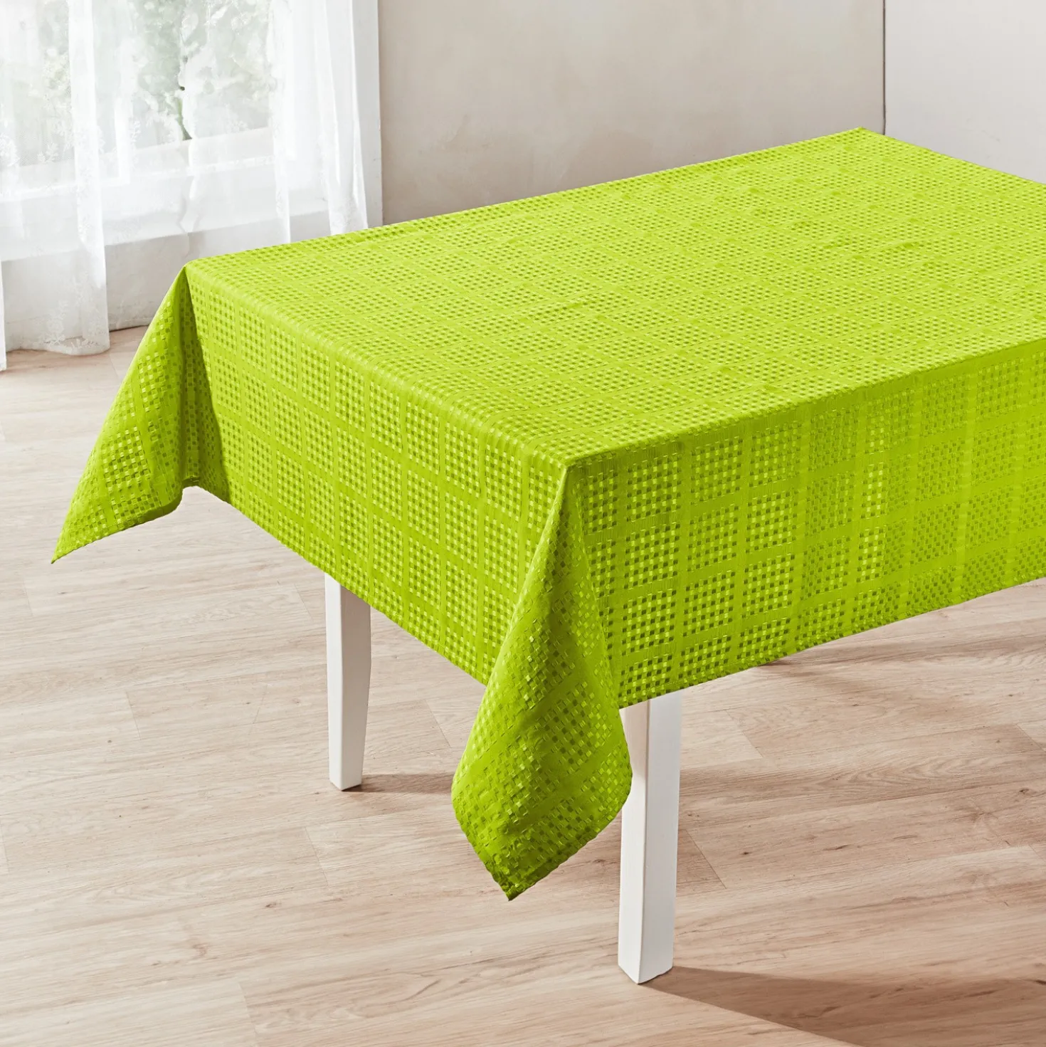 Tischdecke gelbgrün, 130 × 160 cm