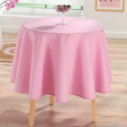 Tischdecke mit Fleckschutz pink Ø140cm