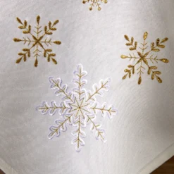 Tischdecke "Schneeflocken" Ø 160 cm Eldo