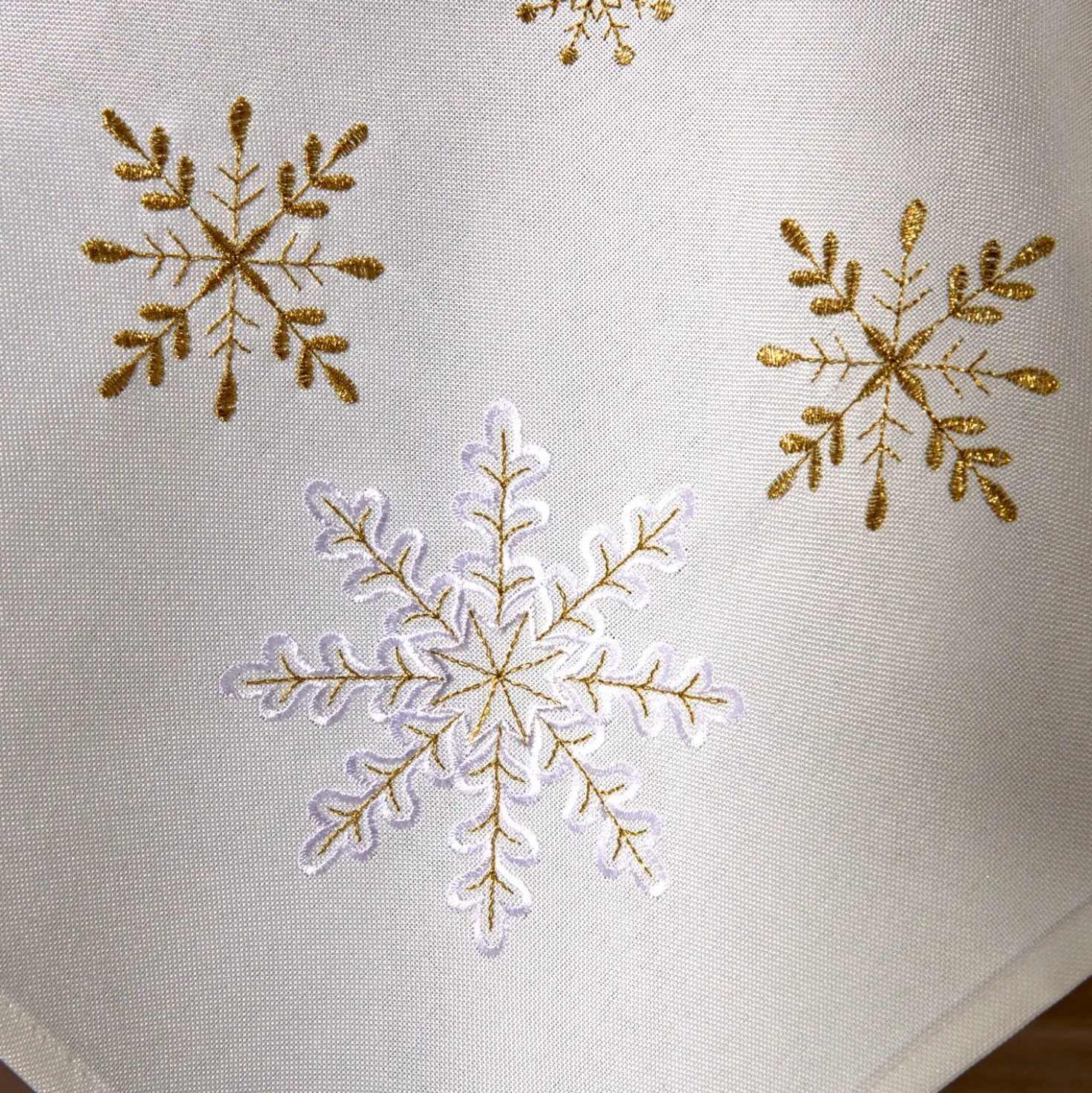 Tischdecke "Schneeflocken" Ø 160 cm Eldo