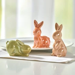 Tischdeko Hasen aus Keramik 3er-Set Eldo