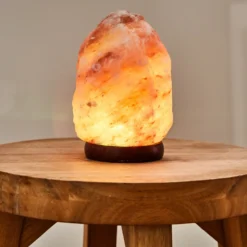 Tischlampe Salzkristall Himalaya mit Farbwechsel