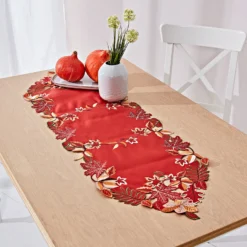 Tischläufer "Blätter" mit Cut-outs 120x40 cm Eldo