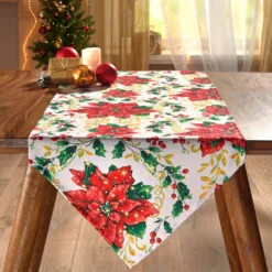 Tischläufer "Christstern" mit Metallikdruck