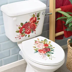 Toiletten-Aufkleber-Set Rosen