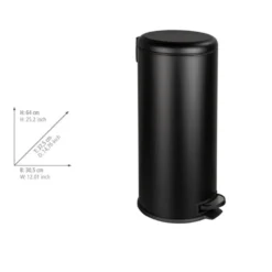 Treteimer Leman Easy Close 30 L Schwarz WENKO