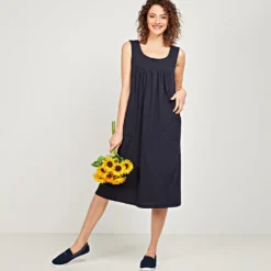 Trägerkleid dunkelblau
