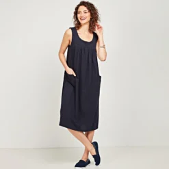 Trägerkleid dunkelblau
