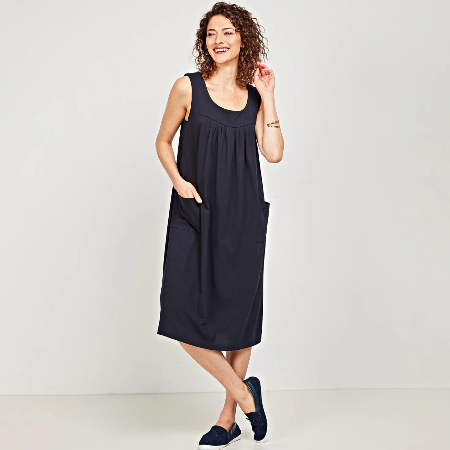 Trägerkleid dunkelblau