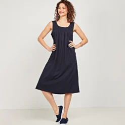 Trägerkleid dunkelblau