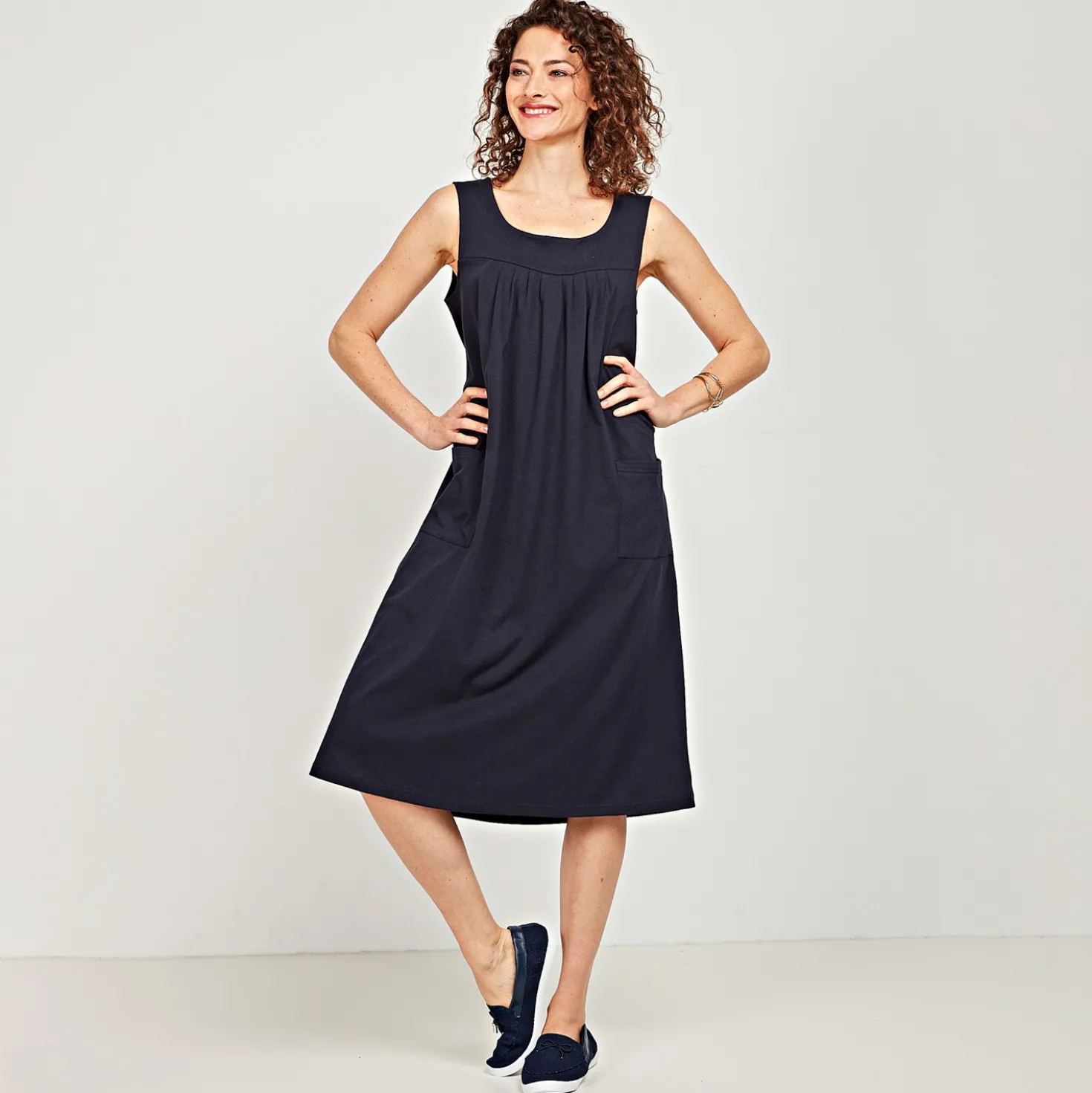 Trägerkleid dunkelblau
