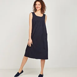 Trägerkleid dunkelblau
