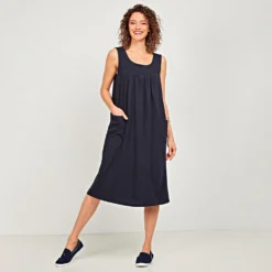 Trägerkleid dunkelblau