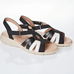 Tricolor-Sandale 
